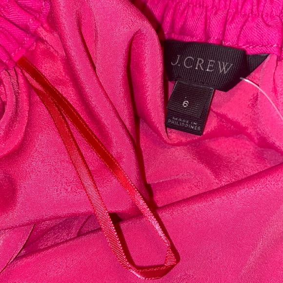 NWT Jcrew fuchsia ruffle wool/poly blend skirt with elastic waistband size 6 💃 - Picture 9 of 12